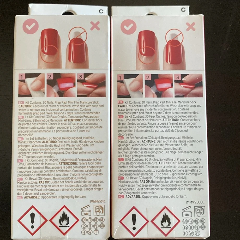 KISS imPRESS PRESS-ON COFFIN STYLE NAILS MANICURE- BUNDLE OF TWO - Picture 2 of 9